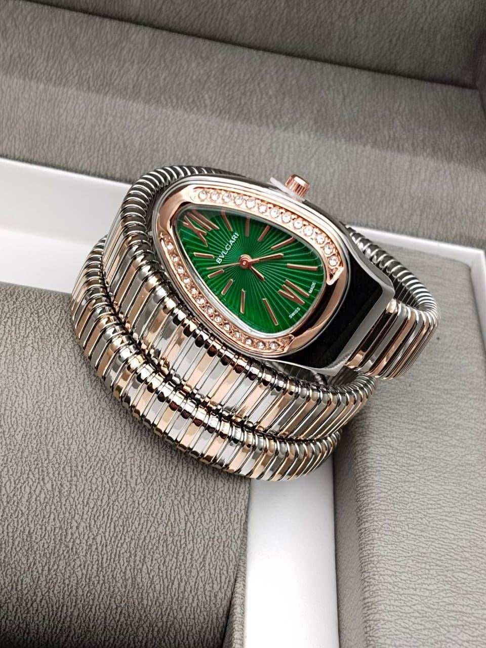 Dual Golden Spiral Watch ( Green dial )