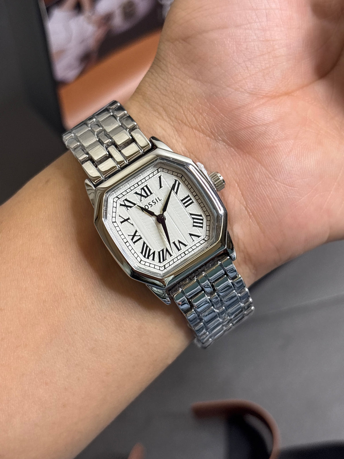 Foss*l Silver Watch