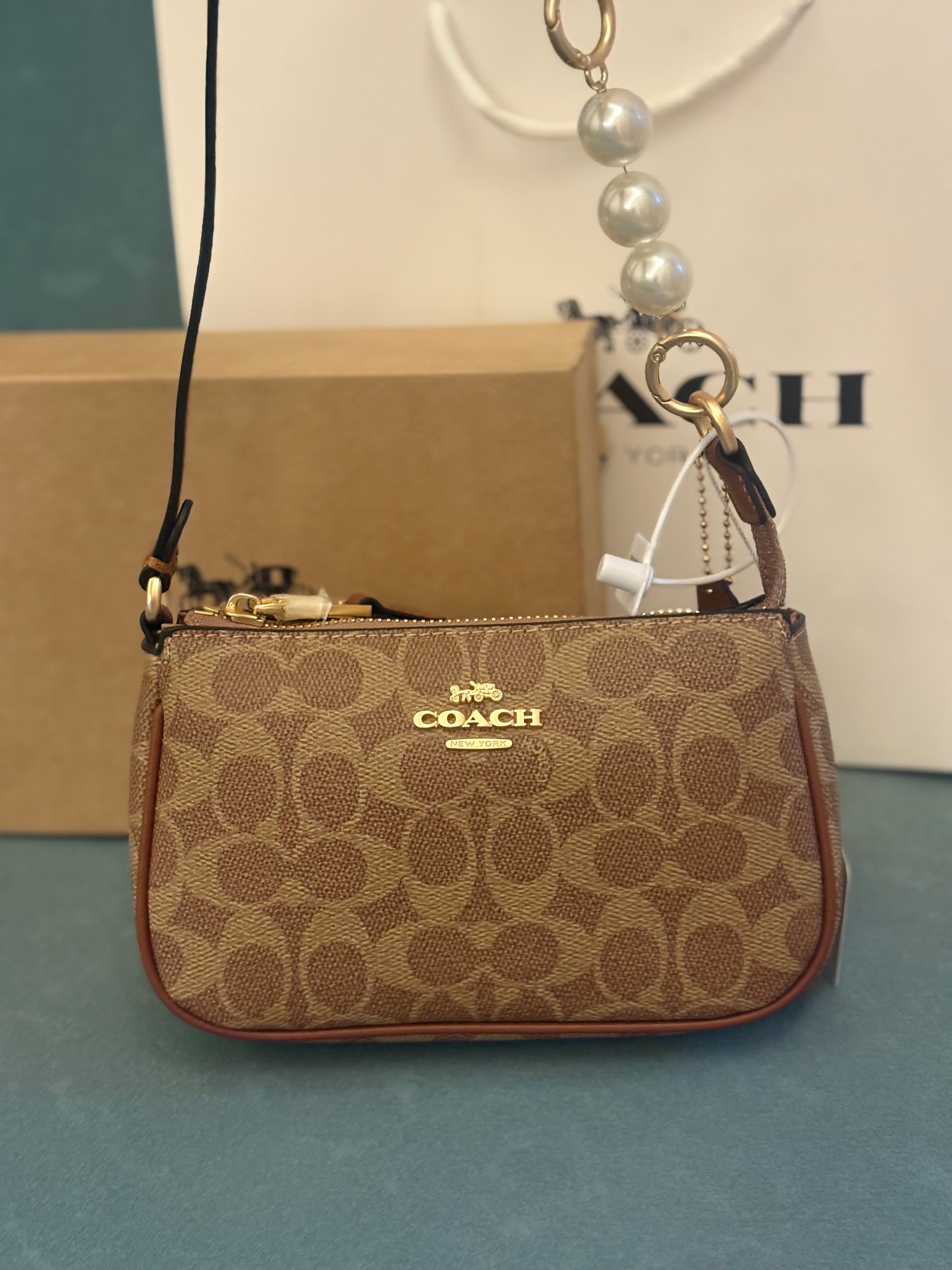 Brown Beads Sling Bag